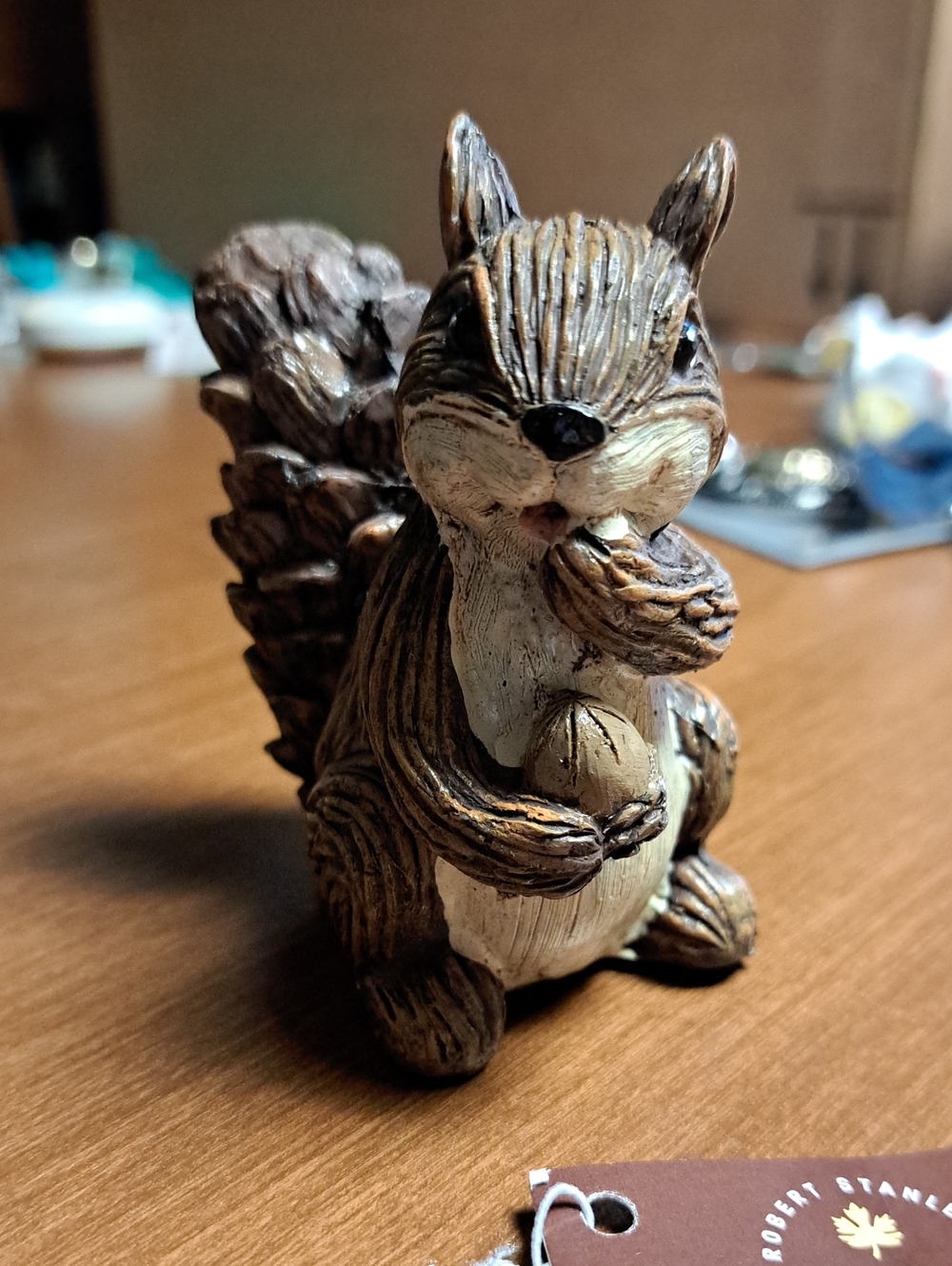 Rustic Brown Squirrel Figurine Decorative Accent